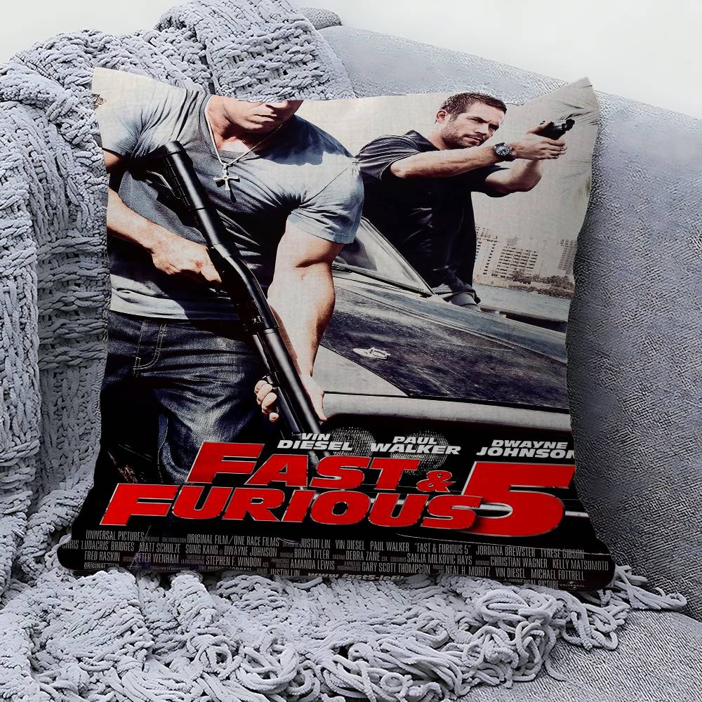 Fast And Furious Classic Pillow Cushion Cover Pillowcase Living Room Sofa Home Decor Customized