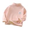 Children's Korean-Style Velvet Striped Winter Tops for Boys & Girls