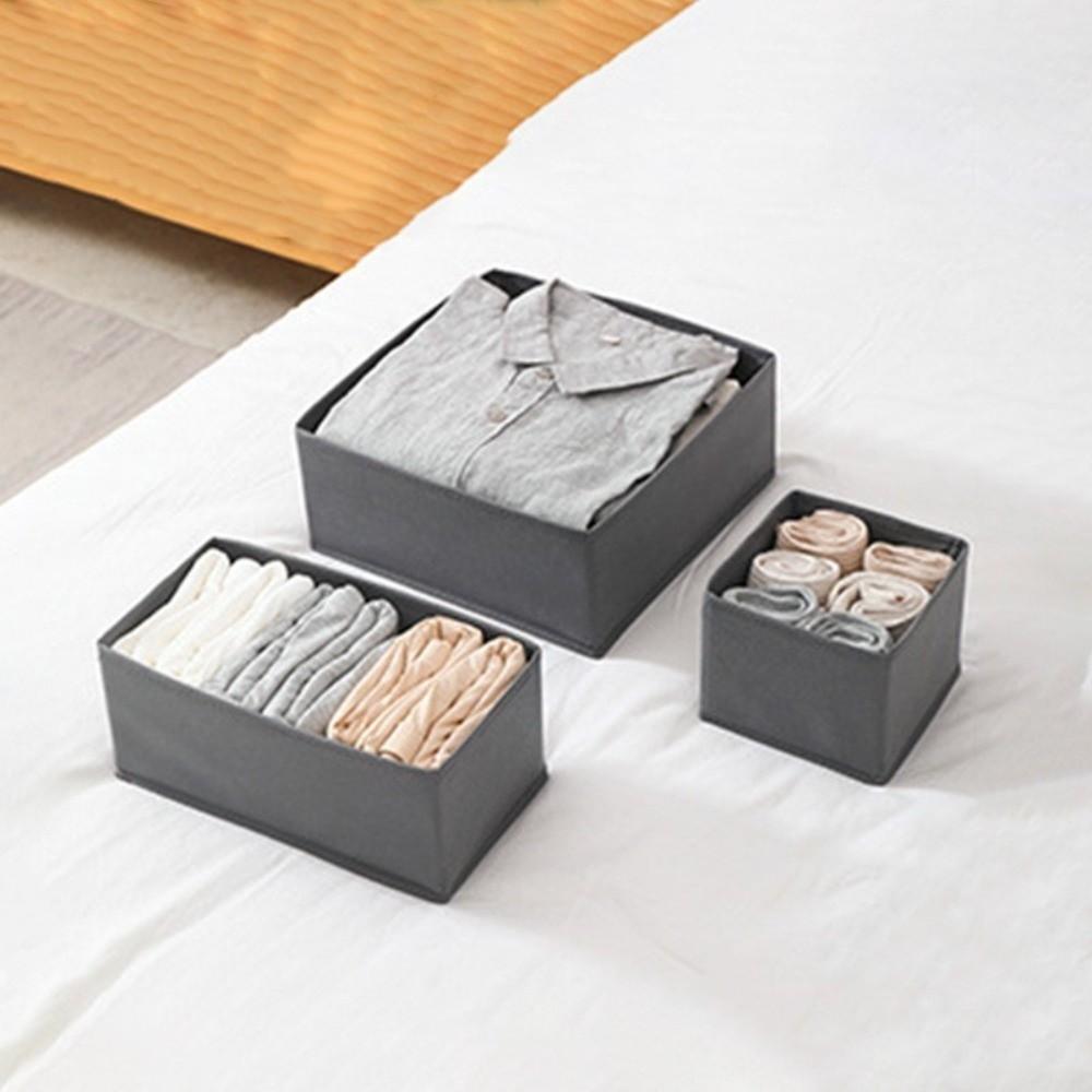 Non-Woven Underwear Storage Box Without Lid Foldable Bra Storage Boxes Space Saving Breathable Underwear Organizer