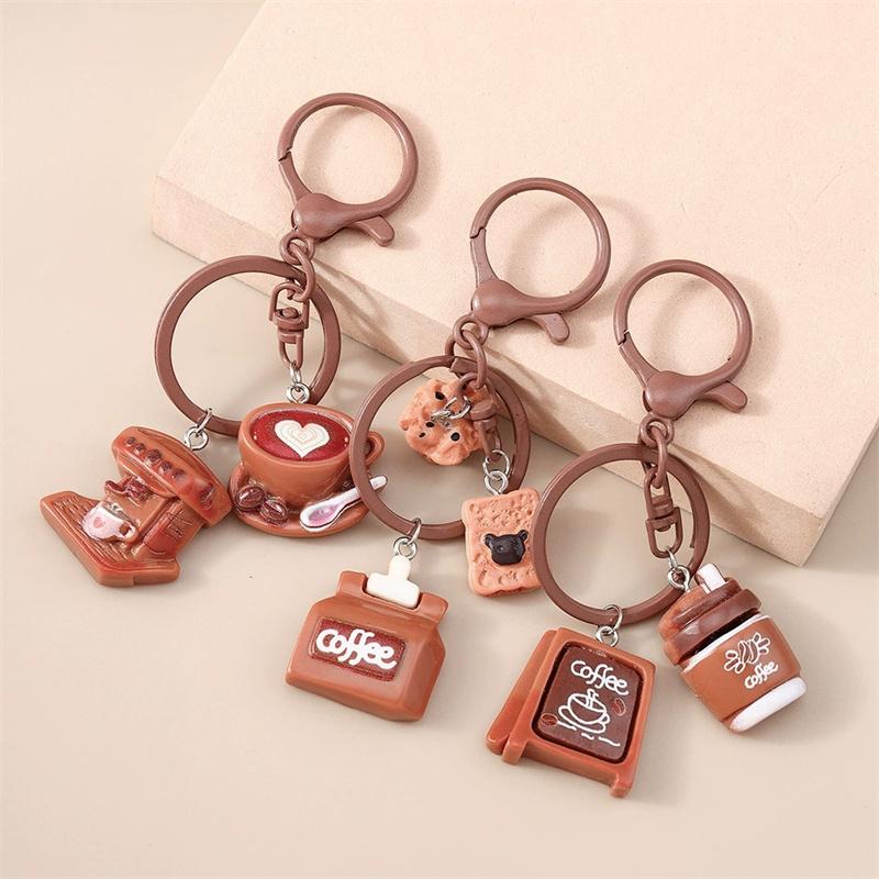 Sale Coffee Series for Women Girl Simulated Food Pendant Accessories DIY Jewelry Decoration Gift Bag Charm