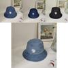 Fashionable Daisy Fisherman Cap Women's Summer Sun Hat Japanese Style Wide Brim Denim Bucket Hat Men's Sun Protection Cap