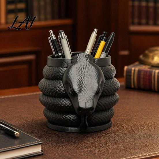 Anti-yellowing Pen Container 3D Printed Snake Shape Holder Creative Desktop Organizer for Pencils Pencil Cup Colored Gel Pens Utility Knives,