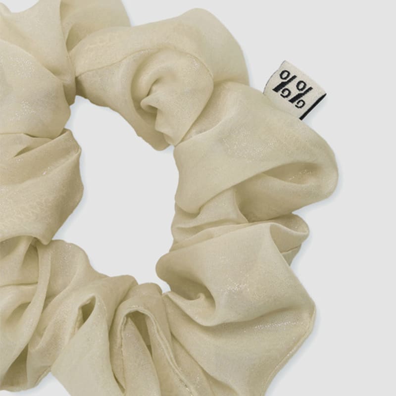 Symmetric Percent Twinkle Scrunchie - S / Beige