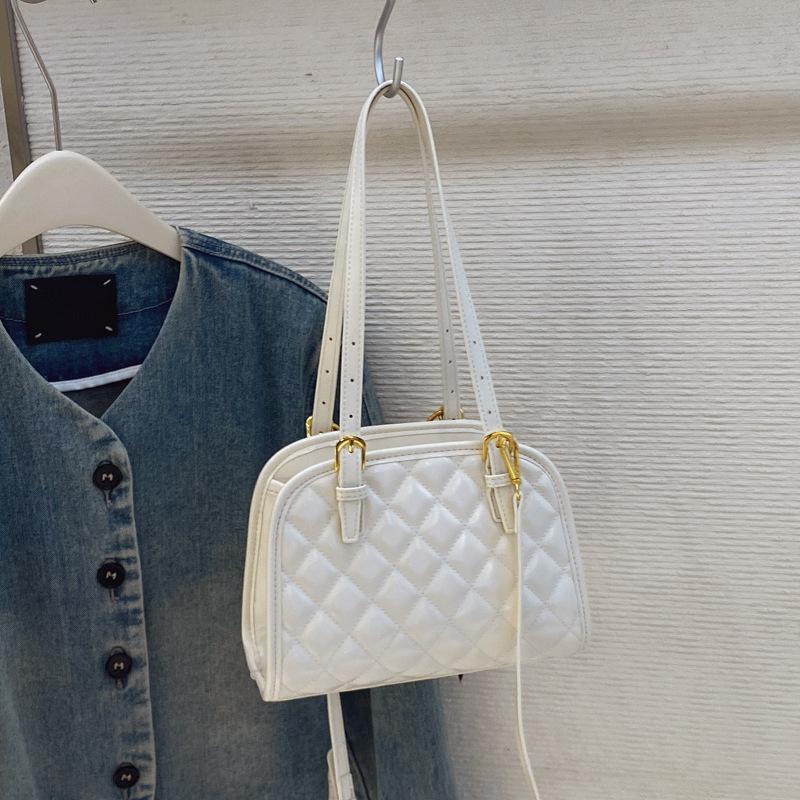 Rhombus bag women's 2025 new trendy fashion high sense shoulder underarm bag versatile messenger tote bag