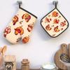 2pcs Oven Mitts And Pot Holders Chicken Flower Heat Resistant Oven Mitts And Pot Holders Sets Suitable for Grilling Cooking