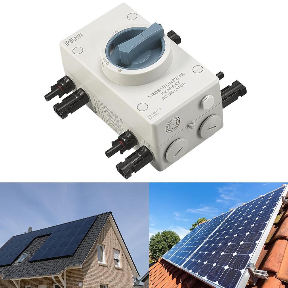 

PV DC Disconnect Switch Головний вимикач 32A /1000VDC 4P IP66 для 2 рядків