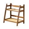 2-Tier Wooden Storage Shelf Space-saving Cosmetics Storage Shelf Kitchen Shelf  Household
