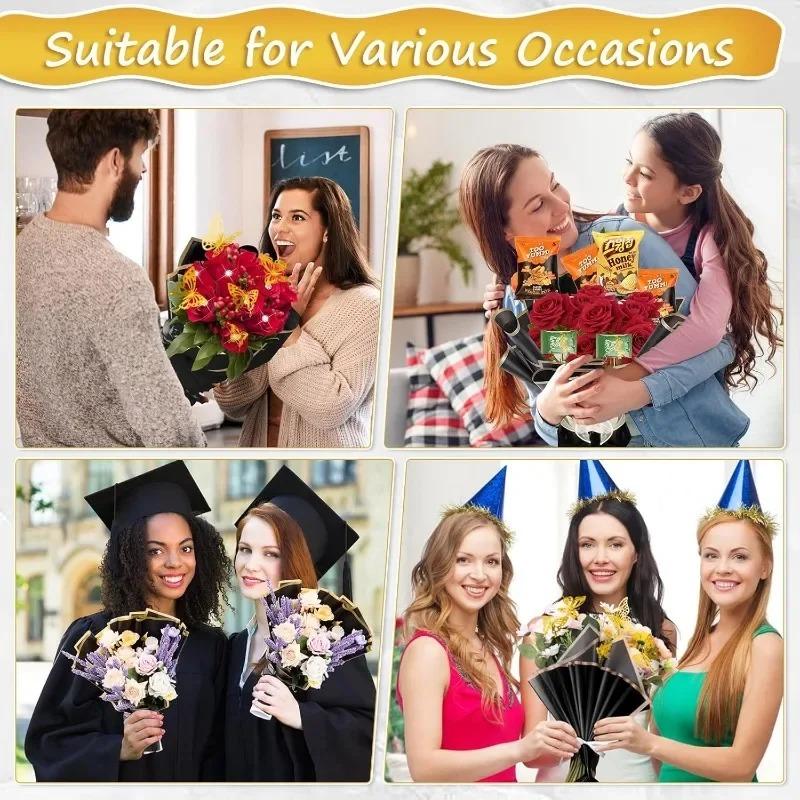 Valentinstag Wasserdichtes Florales Geschenkpapier für Blumenstrauß Geschenkpapier Luxuriös Hochzeit Geburtstag Blumenarrangement DIY Basteln