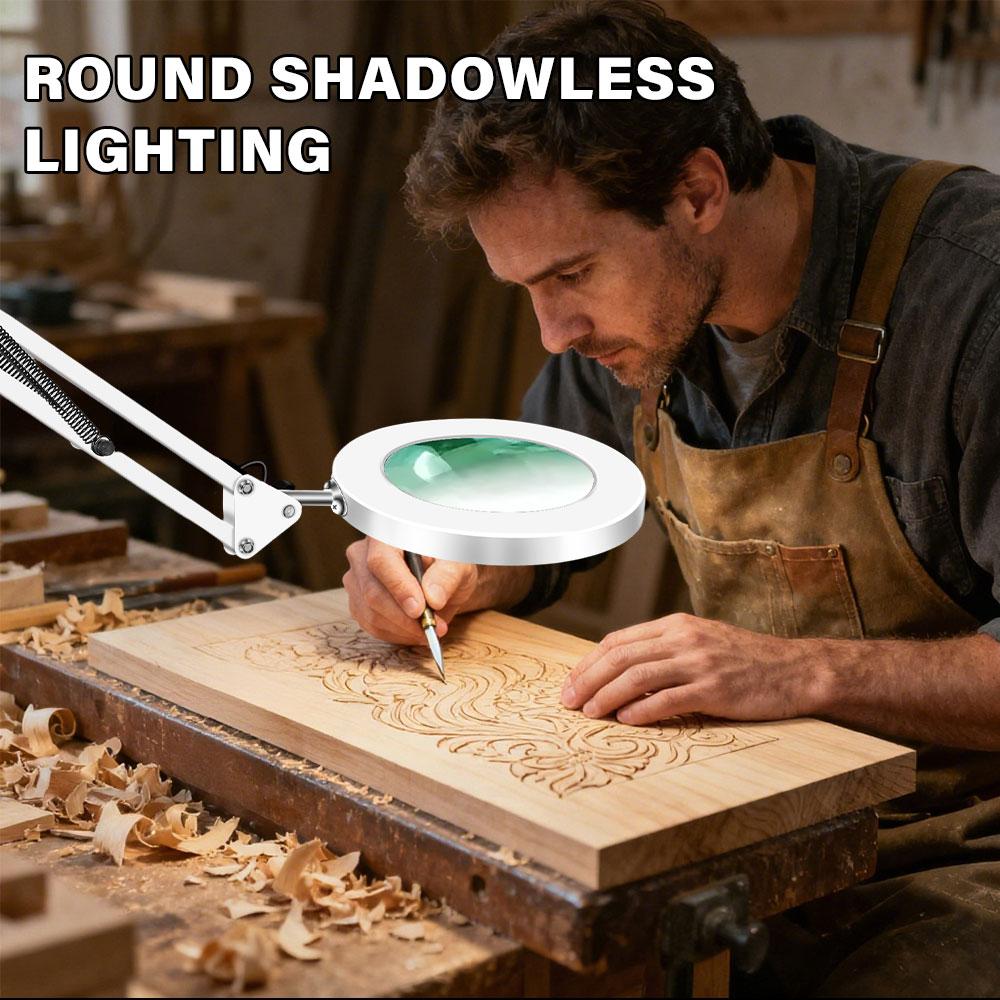 USB Magnifying Glass Desk Lamp. 72LED 8X/10X 3-color Adjustable for Soldering Iron Repair/reading/skin Care and Beauty