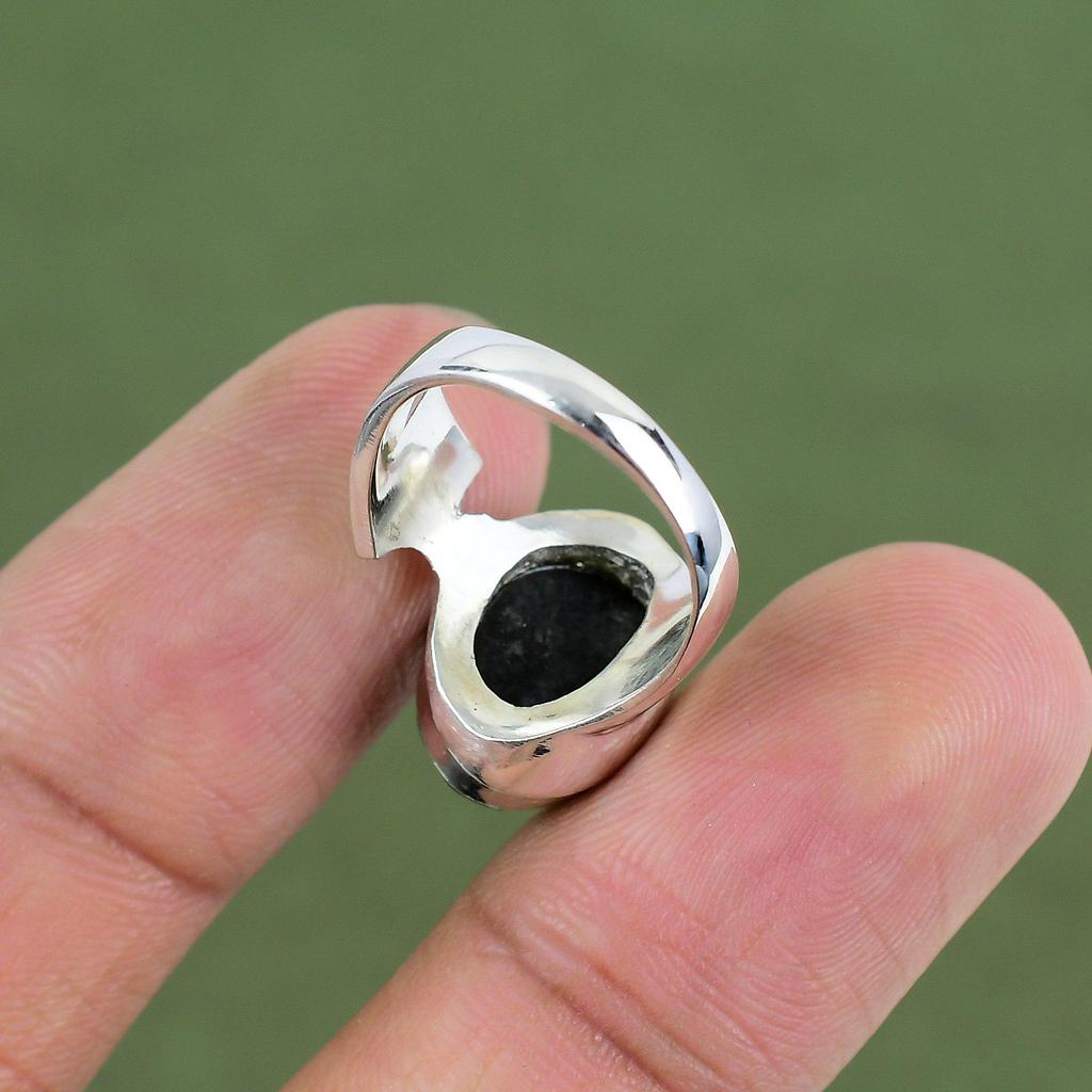 Abalone Muschel Ring 925 Sterling Silber Ring Handgefertigt Einzigartiger Schmuck Zarter Edelsteinring Geschenk für Sie Geburtssteinring Erhältlich in Ringgröße