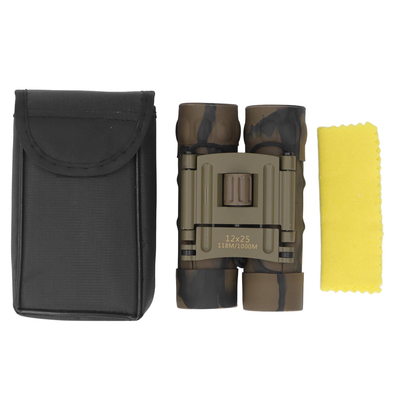 

12 X 25 Binoculars Easy Focus Portable 8X Magnification High Powered HD Binoculars for Outdoor