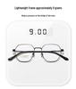 Unisex Polygonal Titanium Eyeglass Frame for High Prescription Myopia with Anti-Blue Light (Model 2275)
