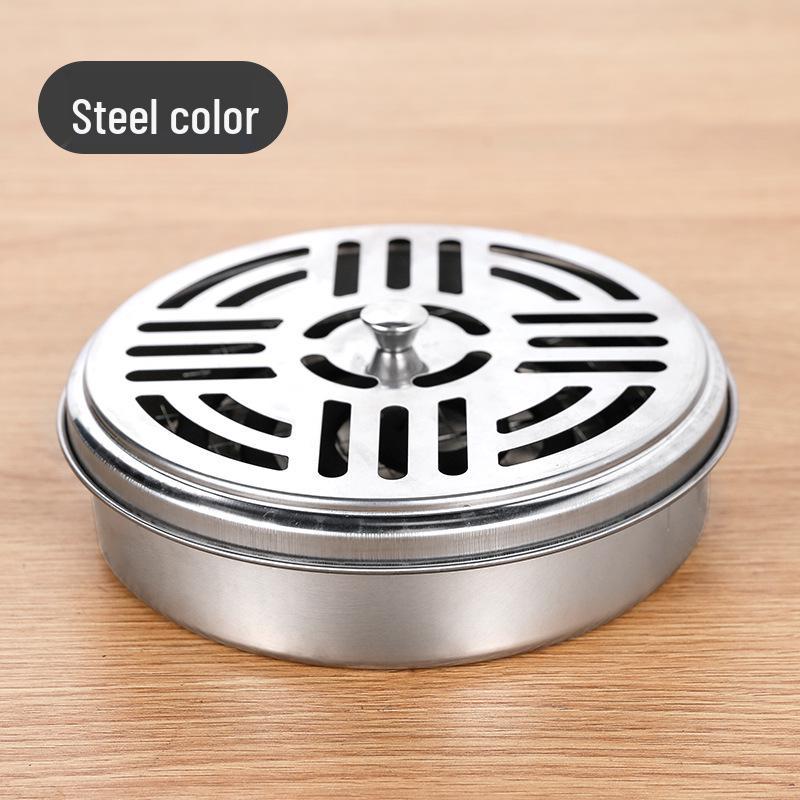 

Mosquito Coil Stand: Fireproof, Anti-Scald, Large Size, with Lid & Creative Design Incense Burner.