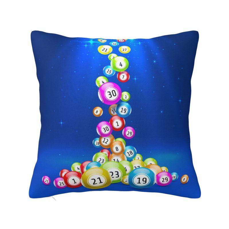Heißes Spiel Bingo Bälle Karten Kissenbezüge Heimdeko D-Druck Sofa Stuhl Kissenbezug Polyester Weicher Kissenbezug