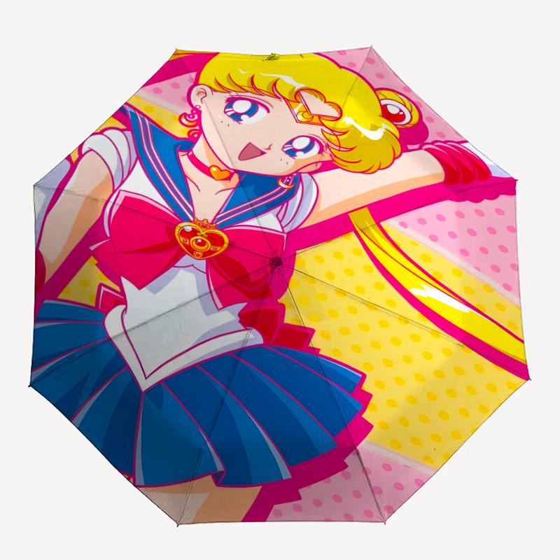 1pc Sailor Moon Umbrella, Sun Protection, And UV Shielding. It Has Eight Sturdy Ribs for Outdoor Use And Perfect As a Holiday Gift