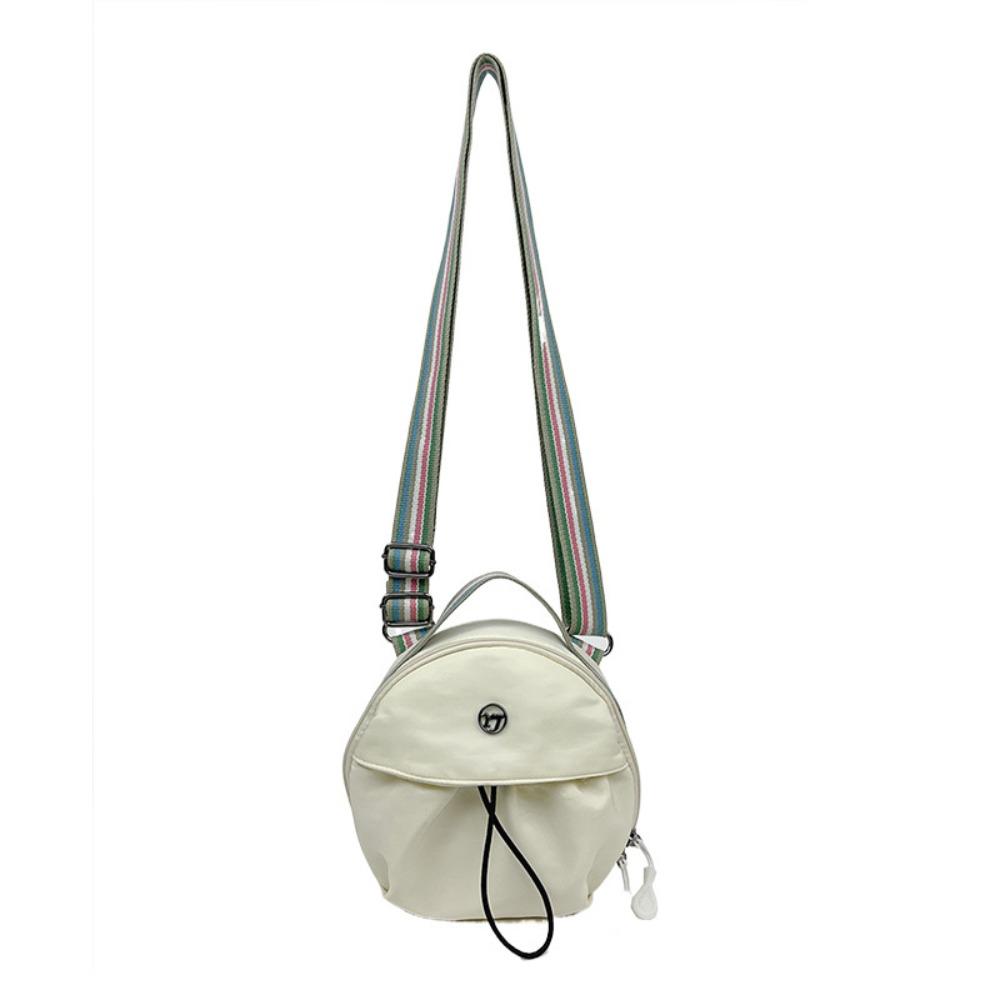 Large Capacity Small Round Backpack Nylon Round Crossbody Bag  Daily Matching
