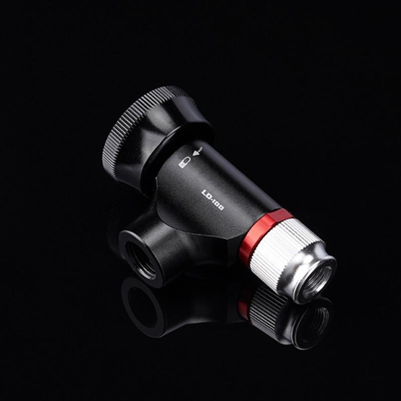 Portable CO2 Inflator Head Road Bike Tire Inflator CO2 Tyre Filler Air Pumps with Pressure Gauge & Insulated Sleeve