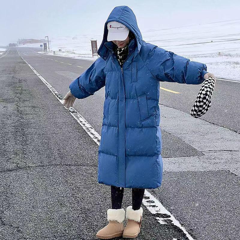 Thickened down cotton-padded clothes for women, loose and long knee-padded clothes, winter new jackets, and trendy bread clothes.