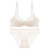 Set Lingerie Donna Estivo Sexy Ricamo in Pizzo Reggiseno Push Up a Coppa Sottile Francese Set Intimo Comodo e Traspirante Reggiseno e Slip da Donna