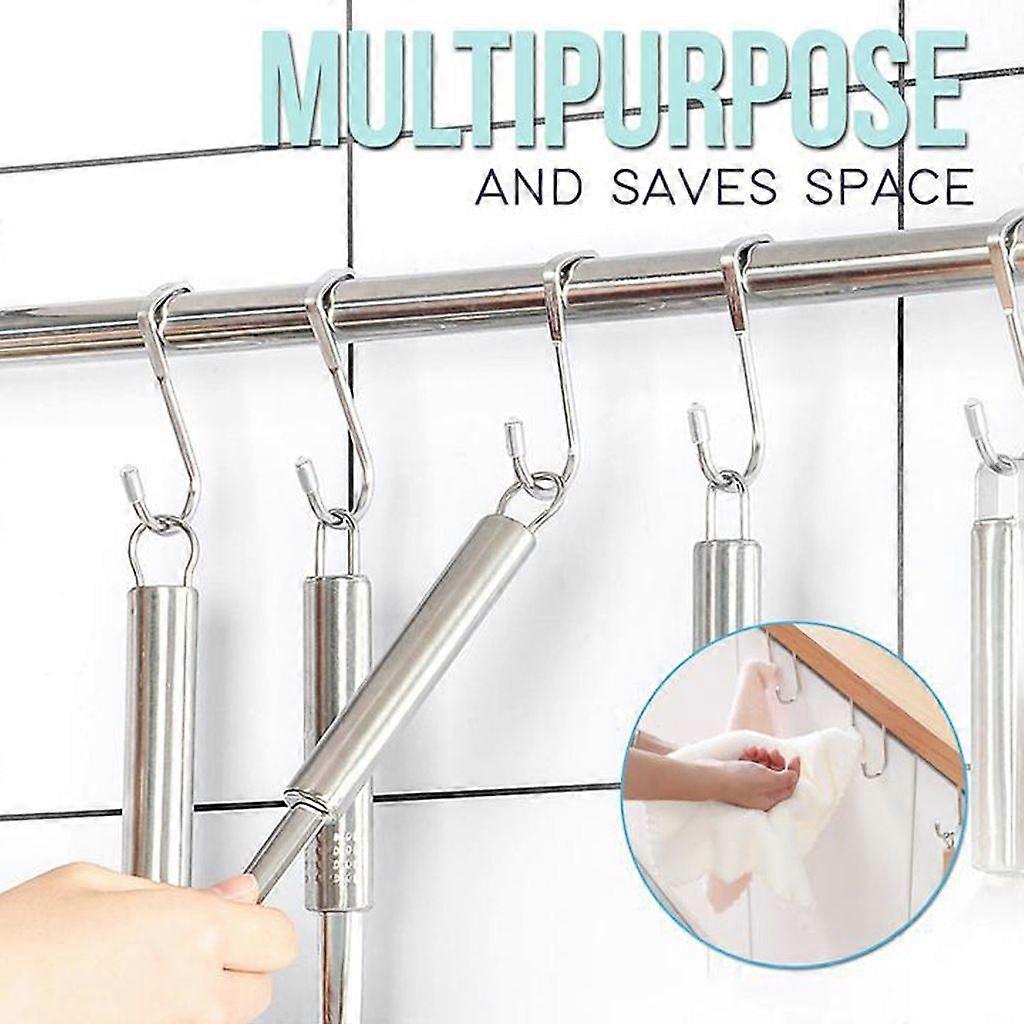 4 Solid Hook-shaped 304 Stainless Steel Hooks