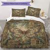 Butterfly Decoration Pattern Bedding Uilt Set Uilt Cover Pillowcase Home Decoration Birthday Gift (1 * Duvet Cover + 2 * Pillowcase  Without Core)34