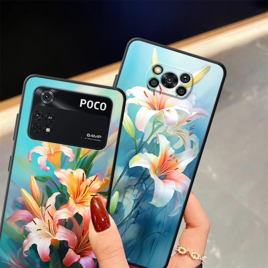 Simple Flower Funda Phone Cover Case for Xiaomi Poco F8 X3 X4 X5 X7 Pro C50 C61 C71 C75 M3 M4 M7 F3 M5 F1