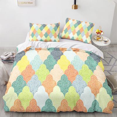 Boho Duvet Cover Queen Wave Textured Farmhouse Bedding Set Geometric Ethnic Moroccan Mid Century King Size Polyester Quilt Cover