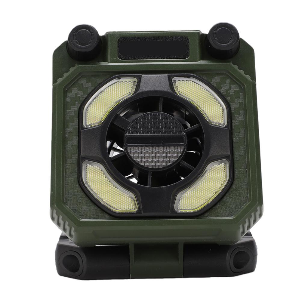 USB Rechargeable Fan Light Magnetic Work Light High Speed Turbo Engine 100 Levels Adjustable Wind Foldable Camping