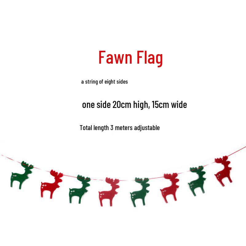 Non-Woven Christmas Decorations Bunting for Shopping Malls and Stores