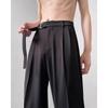 Summer loose straight high-end suit trousers black trousers suit trousers drape trendy ruffian handsome casual wide legs long