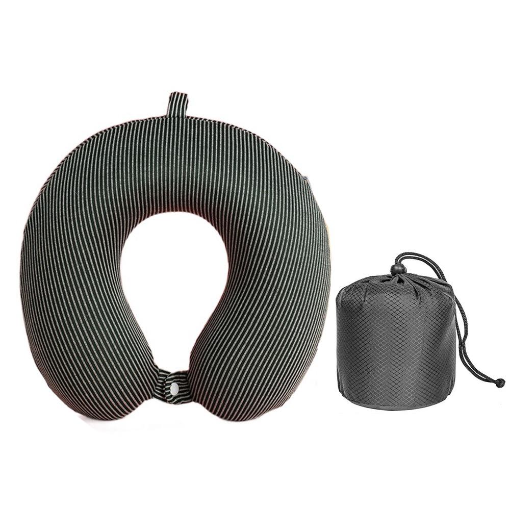 

Portable Travel Neck Cushion Slow Rebound Sleeping Neck Headrest Simple U-shaped Pillow Car Travel серый