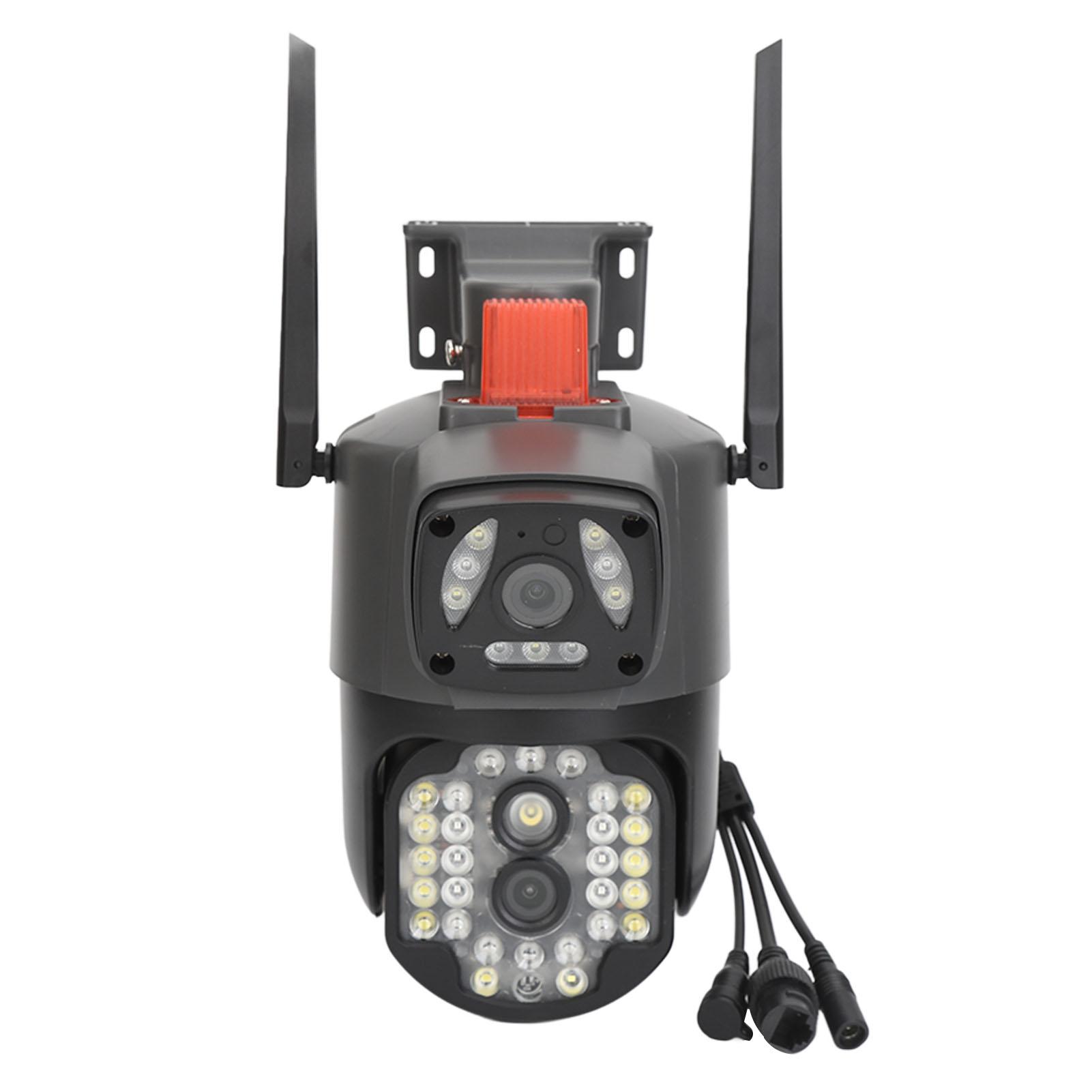 

Вулична камера безпеки з подвійним об єктивом 1080P Мобільне відстеження Обертання на 360 градусів WiFi Зовнішня безпека UK Plug