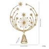 Christmas Tree Topper With Snowflake And Star Iron Art Decoration For Holiday Festivities