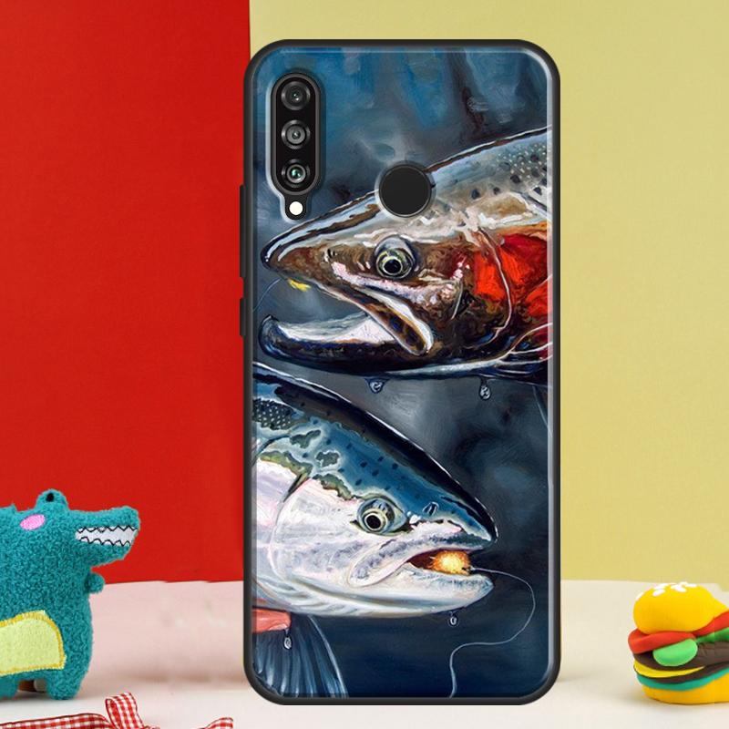 Rainbow Trout Fishing For Huawei Nova Y91 Y90 Y60 Y70 Y72 Y61 9 10 SE 12i 12s 11i 5T P60 Pro P20 P30 P40 Lite Case