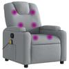 VidaXL Fauteuil de massage inclinable Gris clair Tissu 372377