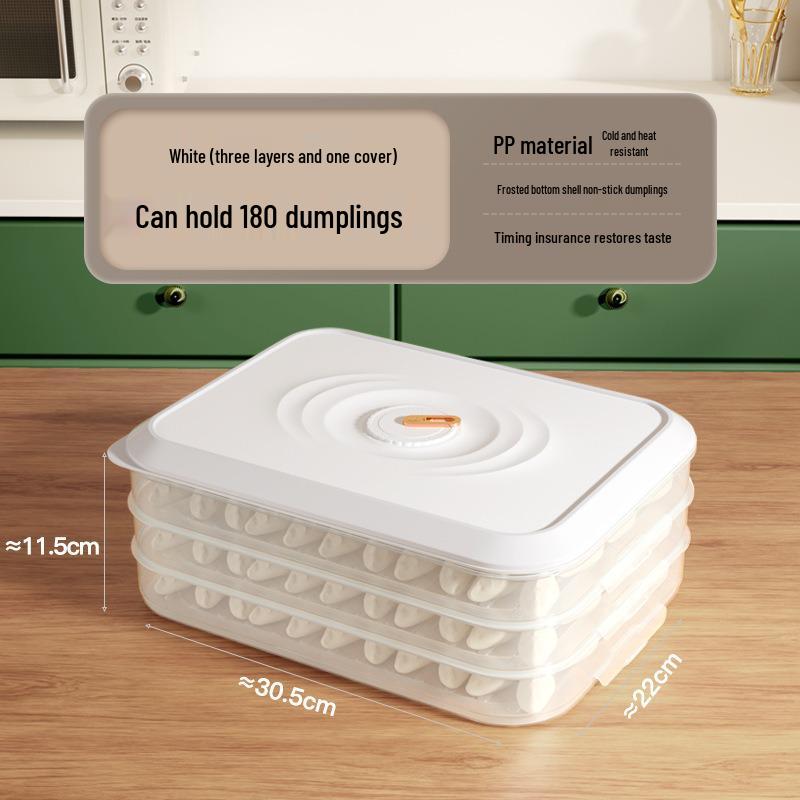 Large Capacity Multi-layer Dumpling Freezer & Fresh-Keeping Box