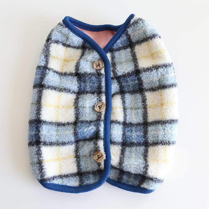 French Bulldog Red Plaid Vest Double Layer Casual for Chubby Dogs Corgi English Bulldog Pug