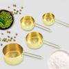 Stainless Steel Measuring Cup Measuring Spoon Set Ergonomic Handles Measuring Cups & Spoons Set Dishwasher Safe Kitchen Tools for Cooking &
