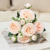 Artificial Persian Rose Bouquets - 5-Head Faux Roses for Home and Wedding Décor