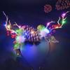 Bandeau Perle Couronne Fleur Lumineux Bandeau Guirlande LED Lumineuse Décoration Fête de Noël