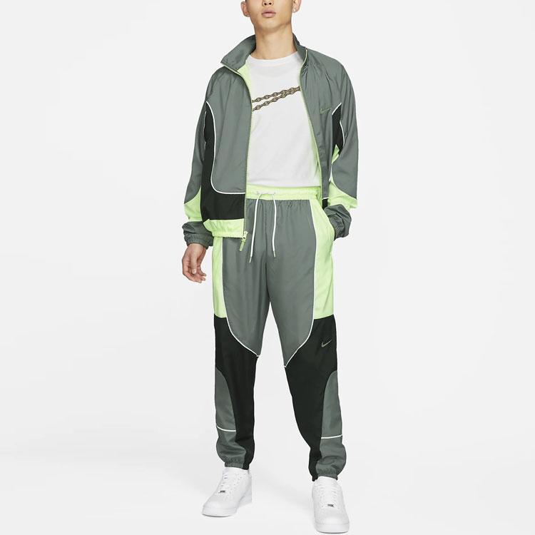 Nike Throwback Colorblock Woven Basketball Joggers Men Bottoms Multicolor CV1915-084