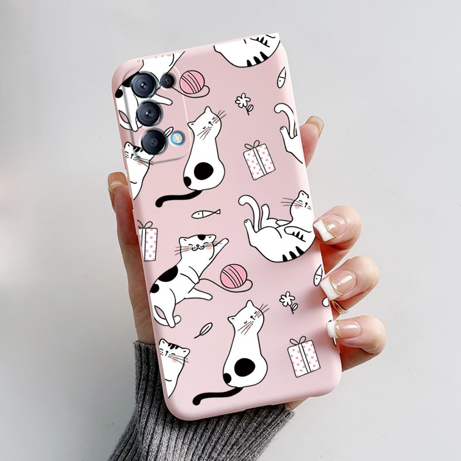 For OPPO Reno 5 5G Case Reno5 4G Silicone Bumper Cute Panda Phone Cover For OPPO Reno 5 5 Pro CPH2145 CPH2159 Cases fundas Coque