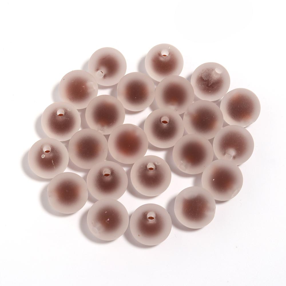 10pcs Acrylic Frosted Beads 16mm Color Matte Round Loose Spacer Bead for Jewelry Making DIY Neckalce Bracelet Supplies Wholesale