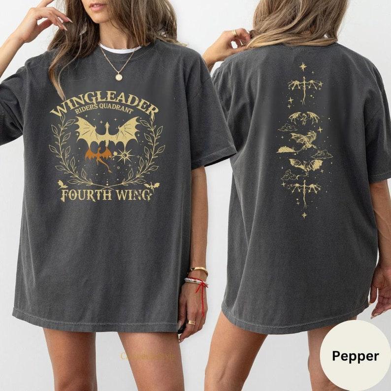 Fourth Wing TShirt Basgiath War College Xaden Riorson Riders Quadrant Tee Dragon Rider Violet Sorrengail Bookish Shirt