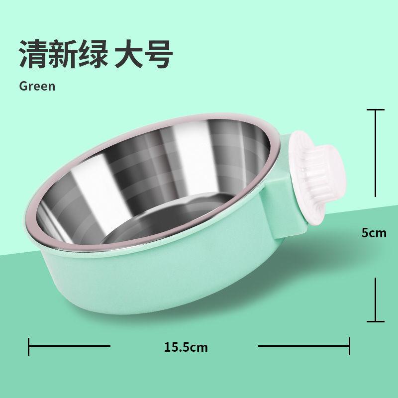 

2pcs Stainless Steel Cat Dog Food Bowls Pet Supplies Feeder Drinking Feeding Hanging Household Easy To Clean Portable Bowl Home