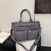 Large Capacity Corduroy Shoulder Bag for Women – Multi-Pocket Tote with Zipper Compartments and Stylish Design