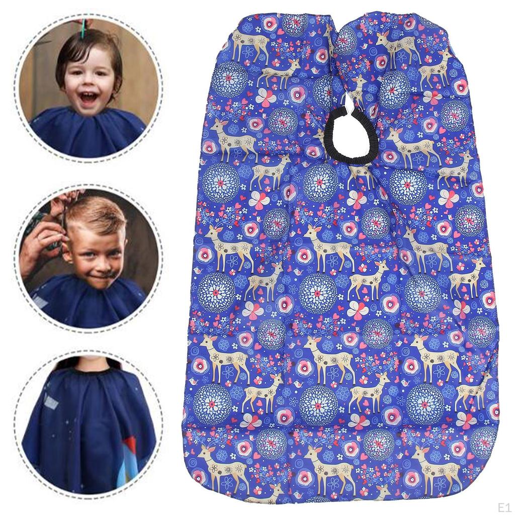 Kids Barber Cape, Stain Resistant Anti Adjustable Professional Haircut Apron for Hairdresser Salon