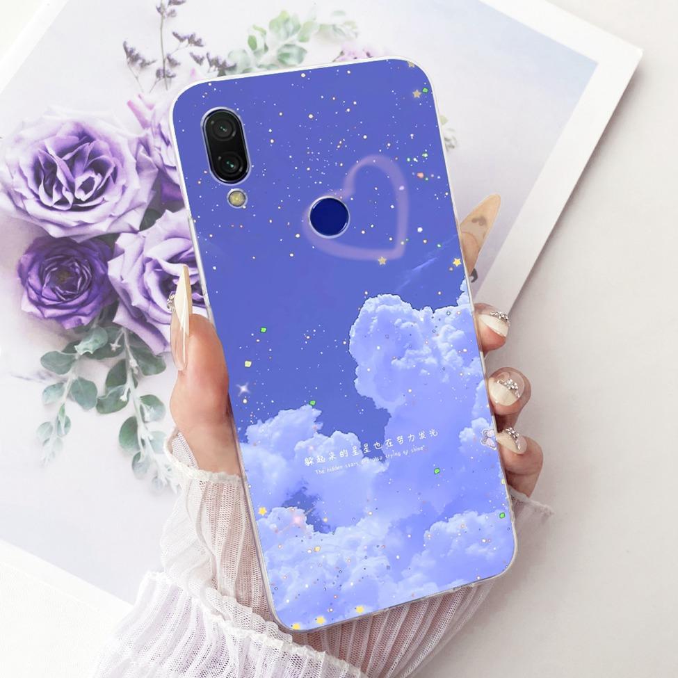 Case For Redmi 7 Cover Transparent Cute Cat Fashion Butterfly Funny Painted Casing M1810F6LI M1810F6LH M1810F6LG