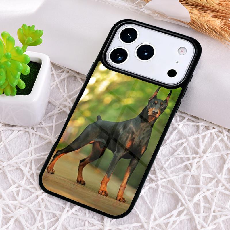 Doberman Dog print Phone Case for iPhone 17 Air 16 15 11 12 14 13 Pro Max Shockproof Cover