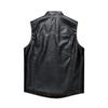 Cross2025 Men's Autumn/Winter Plus Velvet Thick Leather Vest - Youth Outdoor Casual Fashion